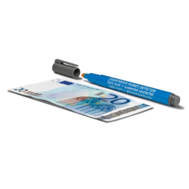 Stylo feutre détecteur de faux billet, bleu/gris
