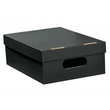 Boîte de rangement carton, petite, noir