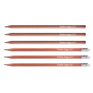 Crayons bois FSC® section ronde, à personnaliser