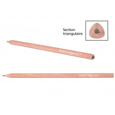 Crayon bois FSC© section triangulaire à personnaliser