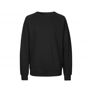 Sweat-shirt unisex coton bio 300 g/m², noir, taille XS