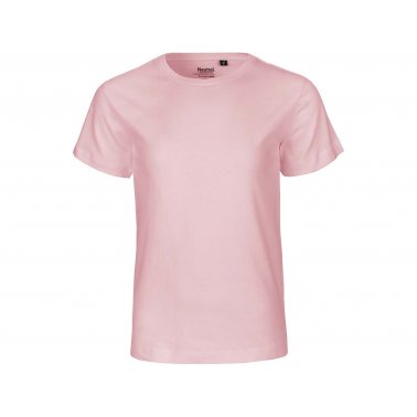 Tee-shirt enfant coton bio 155 g, rose clair, taille 12/13 ans