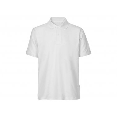 Polo coton bio 235 g/m² coupe homme, blanc, taille S