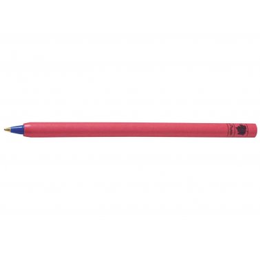 1 stylo-bille corps en carton recyclé rouge, encre bleue