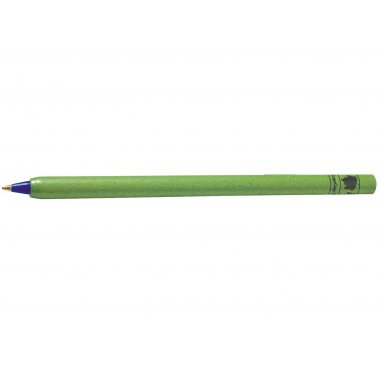 1 stylo-bille corps en carton recyclé vert, encre bleue