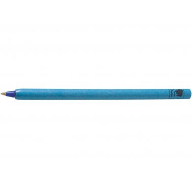 1 stylo-bille corps en carton recyclé bleu, encre bleue