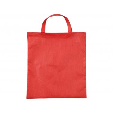 1 sac cabas PP tissé, anses courtes, 38x42 cm, rouge