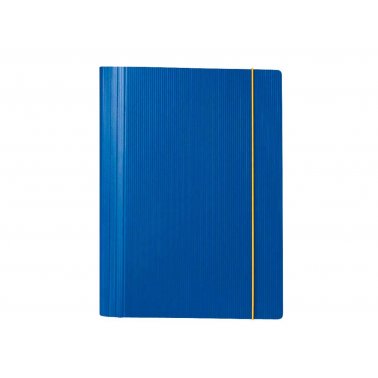 Porte-bloc A5 avec rabat, série Fines Vagues, bleu