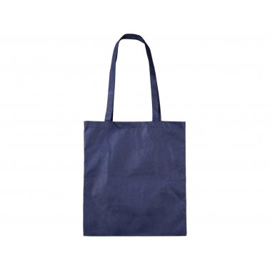 1 sac cabas PP tissé, anses longues, 38x42 cm, bleu marine