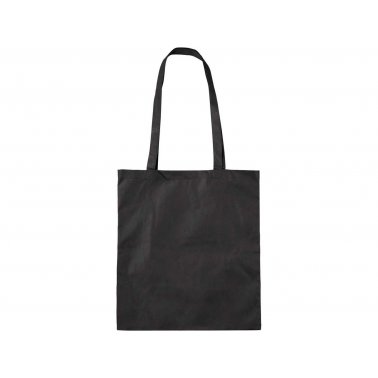 1 sac cabas PP tissé, anses longues, 38x42 cm, noir