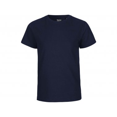 Tee-shirt enfant coton bio 155 g, bleu-marine, taille 4/5 ans
