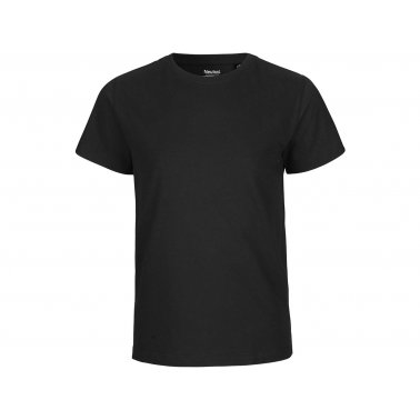 Tee-shirt enfant coton bio 155 g, noir, taille 4/5 ans