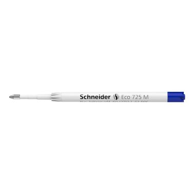 Recharge pour stylo-bille Eco 725M, pointe moyenne, bleue