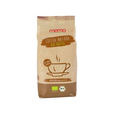Café memo bio, Arabica, moulu, paquet 500 g