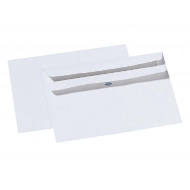 100 enveloppes blanches C6 114x162 mm, 80 g, autocollantes
