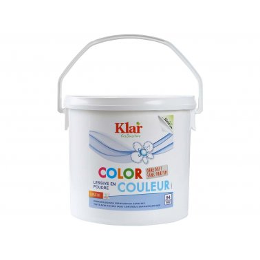 Lessive en poudre spécial couleur Klar EcoSensitive, seau 4,75 kg