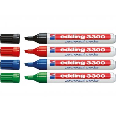 4 marqueurs edding 3300, assortiment 4 couleurs