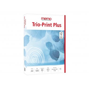 Ramette papier A4 80g 500 feuilles memo Trio-Print Plus