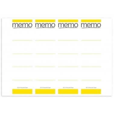 200 étiquettes dos de classeur memo 192 x 61, jaune