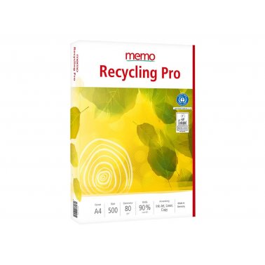 Ramette papier A4 80g 500 feuilles, Memo Recycling Pro