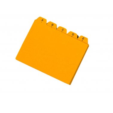 25 intercalaires A à Z pour boîte à fiches, A6, jaune