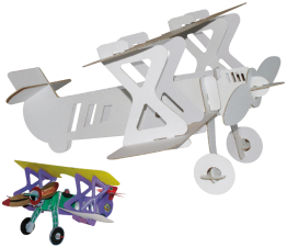 Maquette carton d'avion biplan
