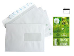 Enveloppes C5 à fenêtre en papier recyclé