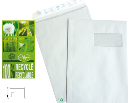 Pochettes recyclées C4 à fenêtre