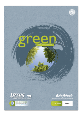 Bloc A4 recyclé «Ursus green»