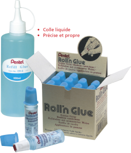 Colle liquide Pentel « Roll’n Glue »