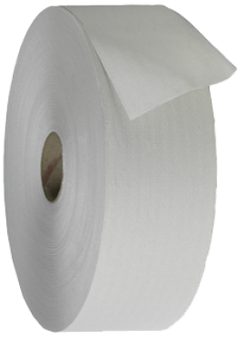 Grands rouleaux de papier toilette recyclé.