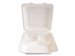 Lunchbox compartimentée en fibre de canne à sucre