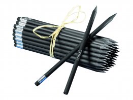 Crayons bois FSC® « Noir » à personnaliser