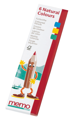 Crayons de couleur bois certifié par 6