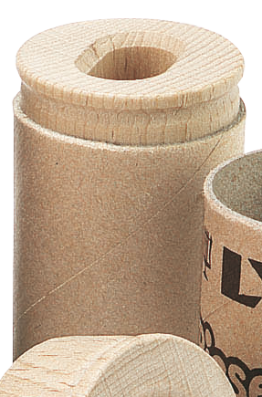 Taille-crayon bois réservoir carton recyclé 2 trous 8+11 mm
