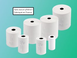 Rouleau papier thermique sans phénol, FSC
