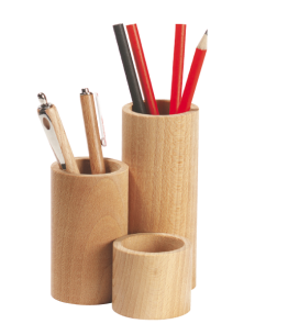 Pots à crayons bois