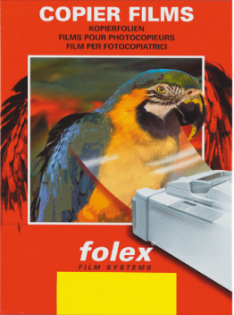 Films transparents photocopieur X10.0