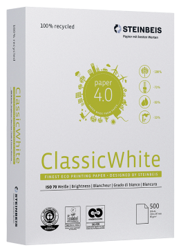 Papier recyclé Steinbeis « Classic White » grande qté