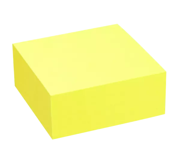 1 bloc de 320 notes repositionnables, papier FSC 75x75, jaune