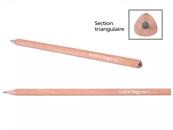 1 crayon � papier HB av. impr. tilleul FSC triangulaire