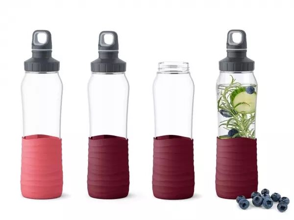 1 gourde verre/bouchon plast. sans BPA EMSA Drink2Go