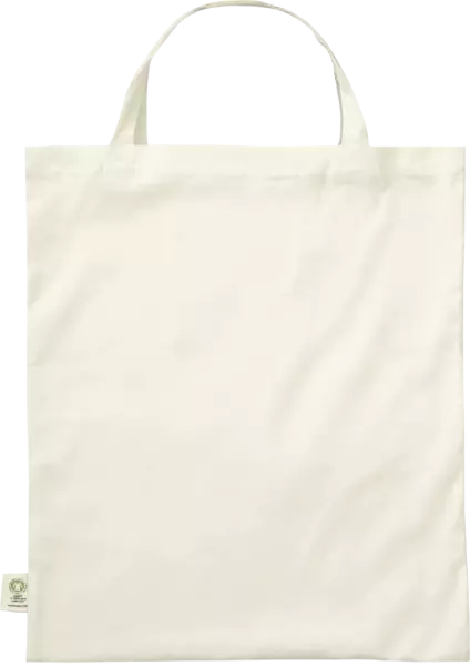 1 petit cabas coton bio et �quitable, anses courtes, L22xH26 cm