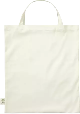 1 petit cabas coton bio et équitable, anses courtes, L22xH26 cm