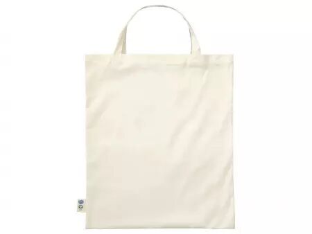 1 petit cabas coton bio et équitable, anses courtes, L22xH26 cm
