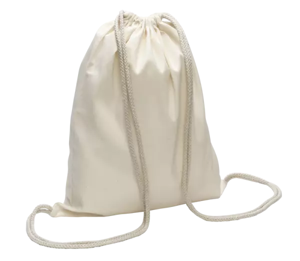 1 sac � lacet coton bio 140 g style sac � dos, 32 x 40 cm