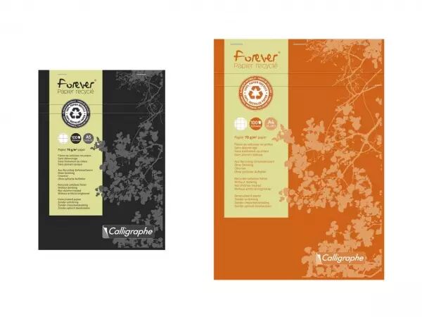 10 blocs notes 200 pages papier recycl� petits carreaux