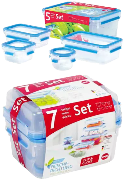 10 bo�tes alimentaires CLIP & CLOSE en PP, 0,15 � 3,7 l