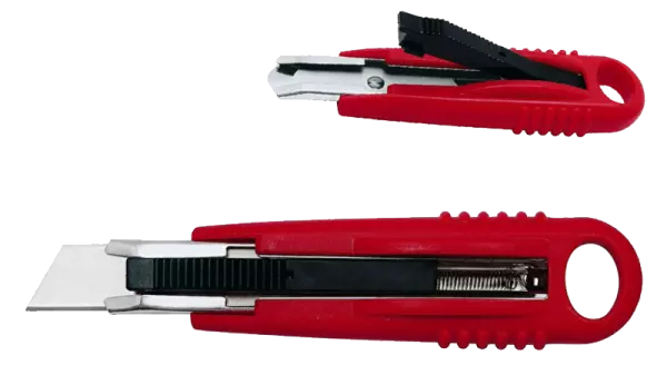 10 cutters de s�curit� Safety Standard, lame 18 mm, rouge & noir