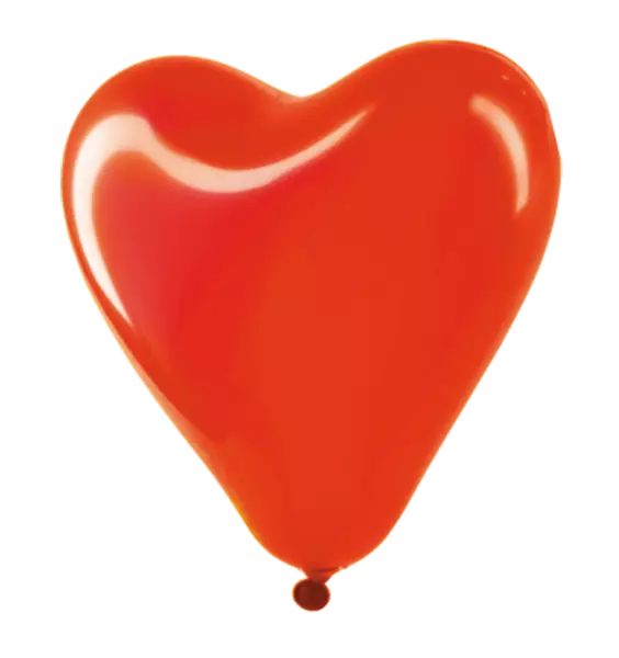 100 ballons de baudruche en forme de c�ur, 19 cm, sans marquage